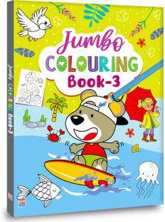 Jumbo Creative Colouring Book(Level 3) for Kids and Children - Drawing, Coloring, Painting and Art Book with Colour Reference - Ages 3+ Years Old