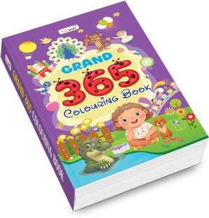 GRAND - 365 Colouring Book :- Painting and drawing book for kids, creative learning for toddlers, educational colouring book