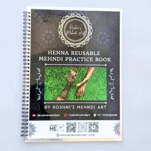 Henna Reusable Mehndi Practice Book  - For Beginners | Reusable - 10000x Times