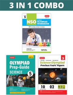 MTG National Science Olympiad (NSO) Workbook, Prep-Guide & Previous Years Papers (PYQs) with Mock Test Paper Class 5 - SOF Olympiad Books For 2024-25 Exam (Set of 3 Books)