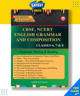 CBSE, NCERT English Grammar and Composition -Class 6, 7 & 8. Class VI, VII & VIII Paperback, Shipan Das|New Latest Edition For 2025-2026