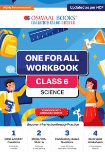 Oswaal NCERT & CBSE One For All Workbook | Science | Class 6 | Updated As Per NCF | MCQ's | VSA | SA | LA | For Latest Exam