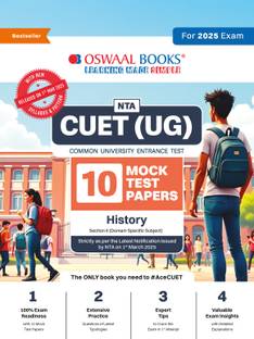 Oswaal NTA CUET (UG) 10 Mock Test Papers | Section II History (For 2025 Exam) | With New Syllabus & Pattern Released on 1st March 2025