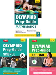 MTG Olympiad Prep-Guide Class-5 Mathematics, Science & English (Set of 3 Books) - Detailed Theory, Self Test with IMO-NSO-IEO Chapterwise Previous Year Question Paper For SOF 2024-25 Exam