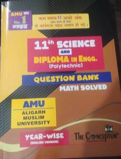 The Conceptum AMU 11 Science & Diploma (Polytechnic) Question Bank(Math Solved)