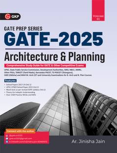 GKP GATE 2025 : Architecture & Planning Vol 1 - Guide by Ar. Jinisha Jain ( Includes solved papers of GATE 2017-24 exams)