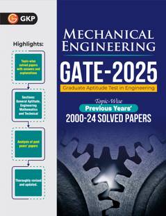 GKP GATE 2025 : Mechanical Engineering - 25 Years' Topic-wise Previous Solved Papers (2000-2024)