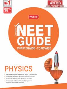 MTG Complete NEET Guide Physics Book For 2024-2025 Exam - Concept Map, Theory As Per NCERT Rationalised Syllabus for NEET with 10 Years Chapterwise Topicwise Question Papers & Solution