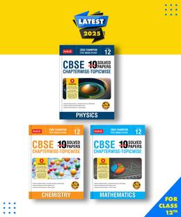 MTG CBSE 10 Years Chapterwise Topicwise Solved Papers With Question Bank Class 12 Physics, Chemistry, Mathematics Set of 3 Books -CBSE Champion For 2025 Exam| Video Solution of PYP Paperback, MTG Editorial Board|New Latest Edition For 2025-2026