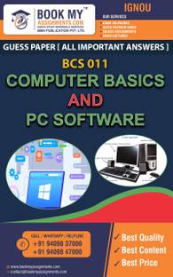 IGNOU BCS 011 Computer Basics and PC Software | Guess Paper | Important Question Answer |Bachelor of Computer Applications (BCA)