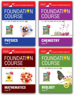 MTG Foundation Course Class 7 Physics, Chemistry, Mathematics & Biology Book Edition 2025 Set of 4 Books For IIT JEE, NEET, NSO Olympiad, CUET, NVS, KVPY & Boards Exam| Based on NCERT Latest Pattern Paperback, MTG Editorial Board|New Latest Edition For 2025-2026