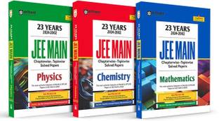 (Old Edition) Arihant 23 Years (2024-2002) JEE Main Chapterwise - Topicwise Solved Papers Set Of 3 | Physics | Chemistry | Mathematics | Features Key Idea | Concept enhancer