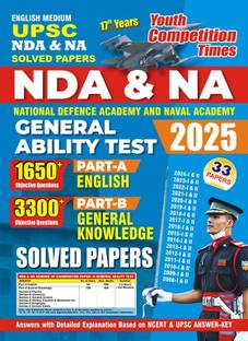 UPSC NDA and NA (English Medium) General Ability Test (33 Papers) Solved Papers 2025