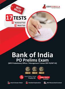 Bank of India PO Prelims Book  - 2024 | IBPS CRP PO/MT XIII | 8 Full Length Mock Tests and 9 Sectional Tests (1100 Solved Questions) with Free Access to Online Tests