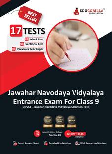 Jawahar Navodaya Vidyalaya Entrance Class 9 Book  - 2024 (English Edition) - 6 Mock Tests, 8 Sectional Tests and 3 Previous Year Papers (1100 Solved Questions) with Free Access to Online Tests