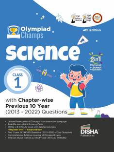 Olympiad Champs Science Class 1 with Chapter-Wise Previous 10 Year (2013 - 2022) Questions Complete Prep Guide with Theory, Pyqs, Past & Practice Exercise