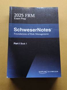 Kapalan Schweser 2025 FRM Exam Prep Part 1, Kapalan schweser Notes, 4 Syllabus Book