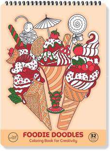 Foodie Young Adults Coloring Books (32 Creative Zen designs for Food Lovers)