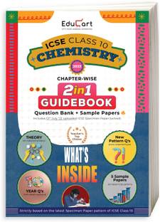 Educart ICSE Class 10 Chemistry Guidebook 2022-23 Question Bank + Sample Papers 2022 Exam (Including Previous 10 Years Questions)