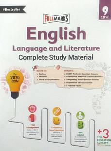 Full Marks Class 9 English - Lang & Lit (Beehive & Moments & Words And Expressions-I) Complete Study Material Based on New NCERT Books