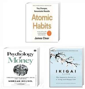Ikigai, Atomic Habits and Psychology of Money (3 Book Combo)