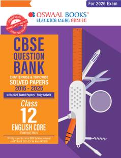 CBSE Question Bank SOLVED PAPERS Class 12 English Core For 2026 Exam