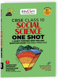 Educart One-shot Social Science CBSE Class 10 Question Bank 2025-26 on new Syllabus 2026 (Strictly for Boards Exam)