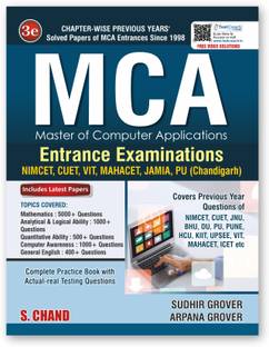 MCA Entrance Examinations Book 2025 | Covers Mathematics, Analytical and Logical Ability, Quantitative Ability, Computer Awareness, General English | Previous Year Solved Question Papers PYQ | Study Package | NIMCET, CUET-PG, MAHACET, TANCET, UPSEE, JAMIA, PU, AMU, or other MCA entrance exams