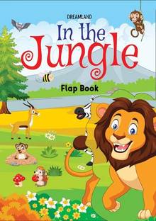 Flap Book- In the Jungle  - Lift The Flap Book for Kids Age 3-6 Years with Bright and Colourful Pictures- Early Learning Novelty Book for Children
