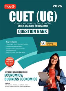 MTG NTA CUET (UG) Chapterwise Question Bank Economics With Practice Papers & OMR Sheet | Entrance Exam Preparation Book 2025
