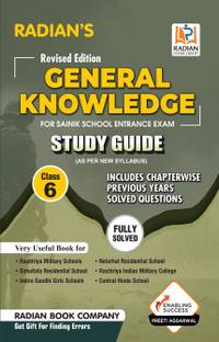 General Knowledge GK Study Guide Book for Sainik School (AISSEE), RMS and other Entrance Exam Class 6 in English 2024 (Revised Edition)