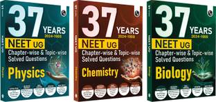 PW 37 Years NEET Previous Year Solved Question Papers Physics, Chemistry and Biology Combo Set of 3 Books PYQs Chapterwise Topicwise Solutions For NEET Exam 2025 with Newly Added Topics