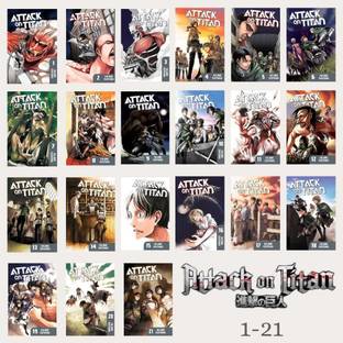 Attack On Titan, Manga Combo, Vol. 1-21 (English, Paperback, Isayama Hajime) set