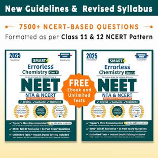 Errorless NEET Chemistry Class 11 & 12 (2025) - NCERT Based | 7500+ NCERT & New Pattern Questions | 36 Past Years Papers | Revised Syllabus | Free E-Book, Unlimited Test - Universal Books