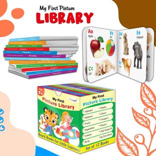 My First mini Learning Library Set for Kids (Green Edition) : Collection of early learning board books, My first mini library, Preschool Kids Book, 12 Learning books for kids