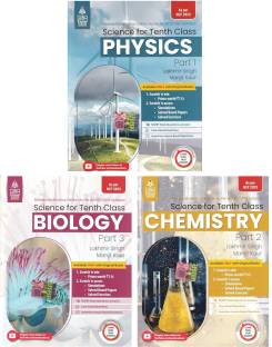 Combo Pack: Lakhmir Singh Class 10 Science (Physics, Chemistry, Biology) - 2024-25 Examination