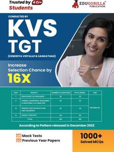 KVS TGT Book  - 2024 : Trained Graduate Teacher (English Edition) - 8 Mock Tests and 3 Previous Year Papers (1000 Solved Questions) with Free Access to Online Tests