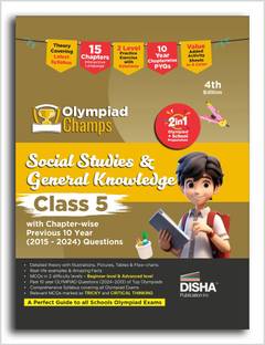 Disha Olympiad Champs Social Studies & General Knowledge Class 5 with Chapter-wise Previous 10 Year (2015 - 2024) Questions 4th Edition | Theory, PYQs, Past & Practice Exercise | 2026 Exam