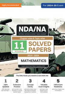 Oswaal NDA-NA (NATIONAL DEFENCE ACADEMY/NAVAL ACADEMY) Chapter-wise & Topic-wise 11 Years' Solved Papers (2014-2024) Mathematics (For 2024-25 Exam)