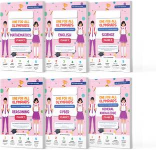 Oswaal One For All Olympiad Previous Years' Solved Papers Class 7 (Set of 6 Books) Maths, English, Science, Reasoning, Cyber & General Knowledge (For 2024-25 Exam)