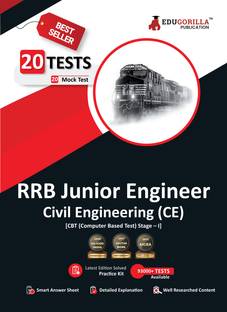 RRB JE Civil Engineering Book  - 20 Full-length Mock Tests (2000+ Solved Questions) | Free Access to Online Tests