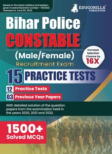Bihar Police Constable Recruitment Exam  - 2024 - 12 Full Length Practice Tests and 3 Previous Year Papers (1500 Solved Objective Questions) with Free Access to Online Tests