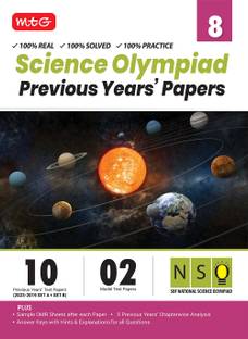 MTG NSO Class-8 Olympiad 10 Previous Years Papers (2023-2019 Set A & B) Science with Mock Test Papers - Sample OMR Sheet with Chapterwise Analysis | SOF Olympiad Books For 2024-25 Exam