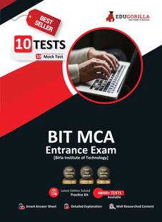 BIT MCA Entrance Exam  - 10 Full-length Mock Tests (1200+ Solved Questions) | Free Access to Online Tests