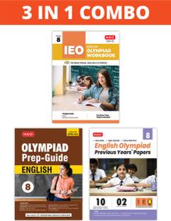 MTG International English Olympiad (IEO) Workbook, Prep-Guide & Previous Years Papers (PYQs) with Mock Test Paper Class 8 - SOF Olympiad Books For 2024-25 Exam (Set of 3 Books)