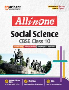 Arihant All in One Social Science Class 10 for CBSE Exams 2025-26 | Revised Edition as per latest syllabus I Mind Maps, CBQs, Focused Theory, Practice Exercises, Sample Papers