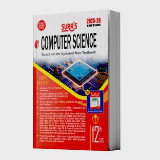 SURA`S 12th Standard Computer Science Guide in English Medium 2025-26 Latest Updated Edition
