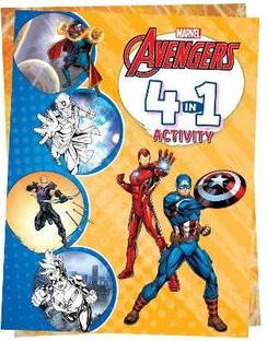 Marvel Avengers: 4-in-1 Activity Book Puzzles, Coloring, Games, and More for Kids Ages 4 to 6