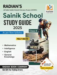 Sainik School Guide Book Class 6 for Entrance Exam 2025 English Medium (Latest Edition)