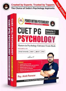 PWP CUET PG Psychology (MA/MSc) Entrance Exam Preparation Book - (2 Books Set)  - Masters MSc MA Psychology Entrance Exam Preparation Book with MCQ Questions Bank